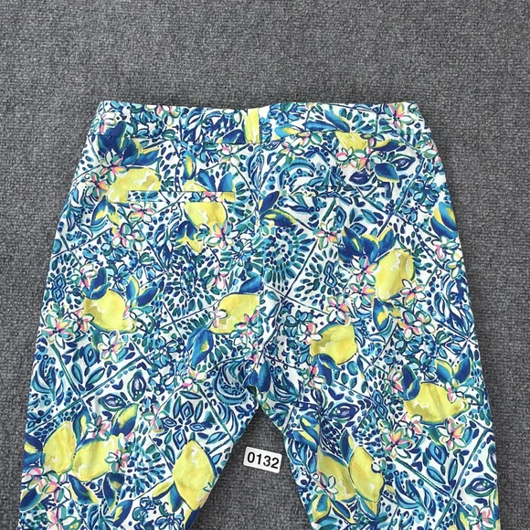 Lilly Pulitzer Pants Womens 8 Kelly Skinny Ankle Zest for Life Lemon Resort - Picture 8 of 12